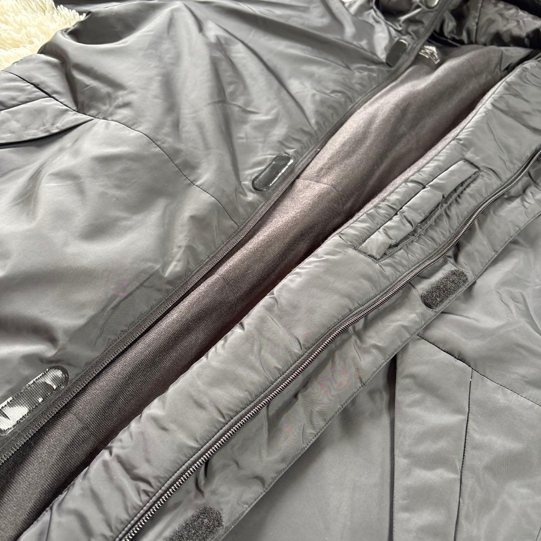 【極美品】adidas ブラック ベンチコート XO 2X L ロングコート