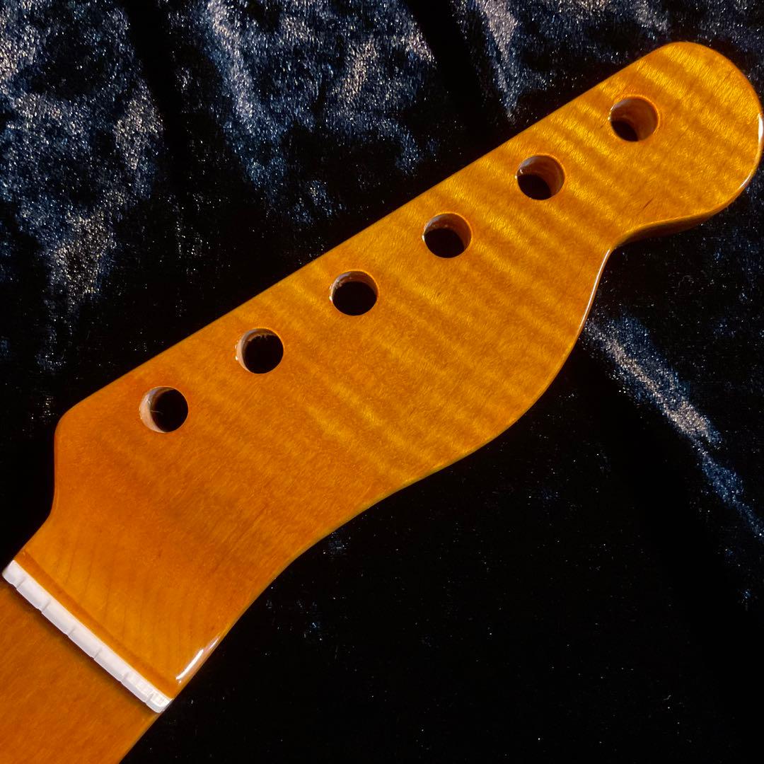 カナダ産フレイムメイプル　エレキギターネック　テレキャスター　ヴィンテージ