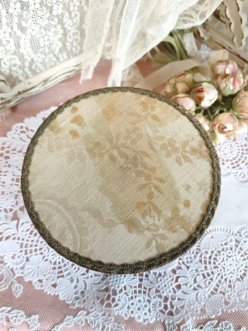 ♡美しいロココリボン装飾ボックス&布花ブーケ・フランスアンティーク♡