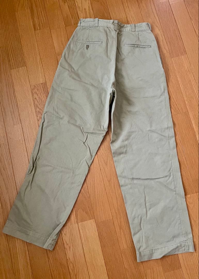 60's U.S.NAVY チノパン 実物ミリタリー◎PRENTICE ジッパー