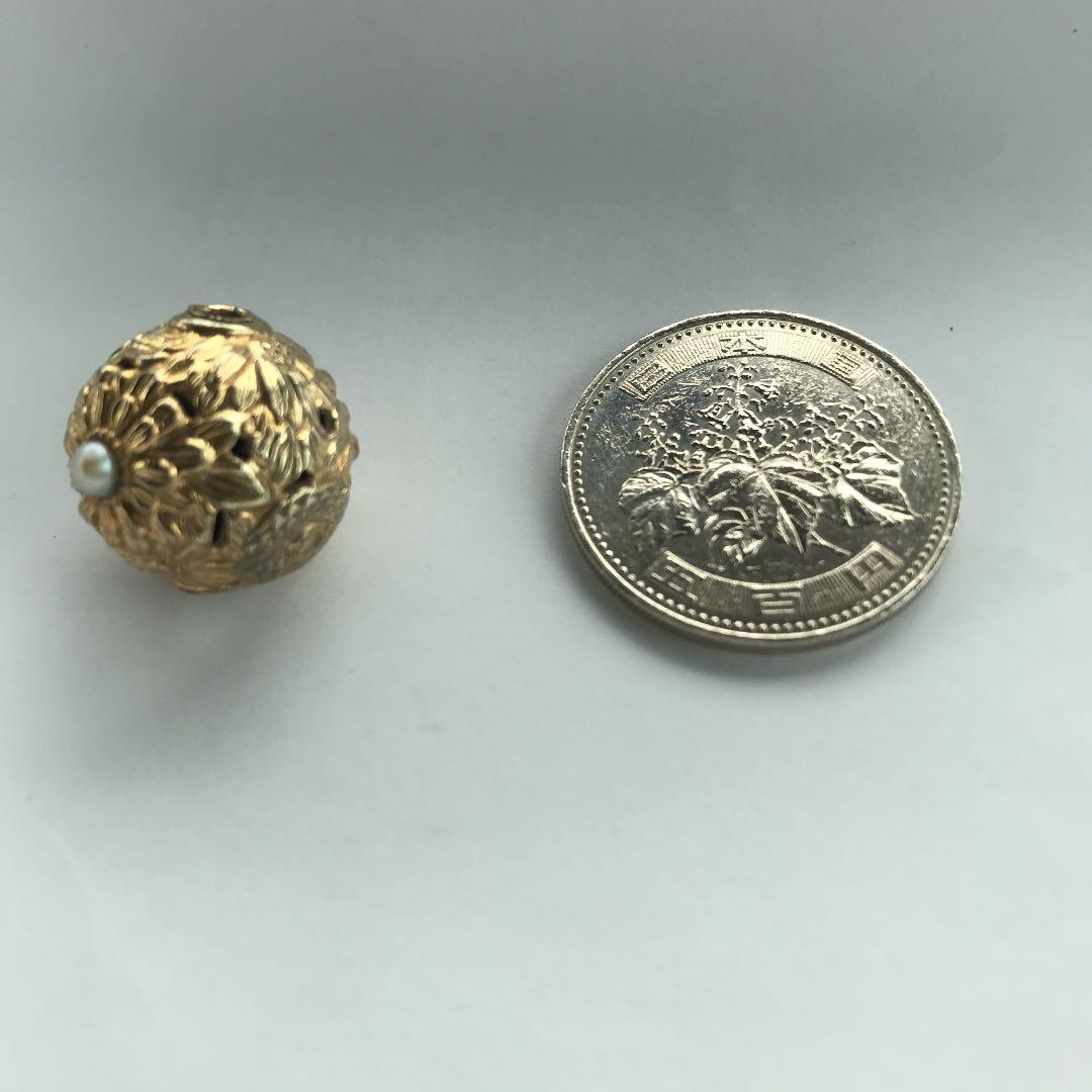 古美術　細密彫刻　緒締　純金