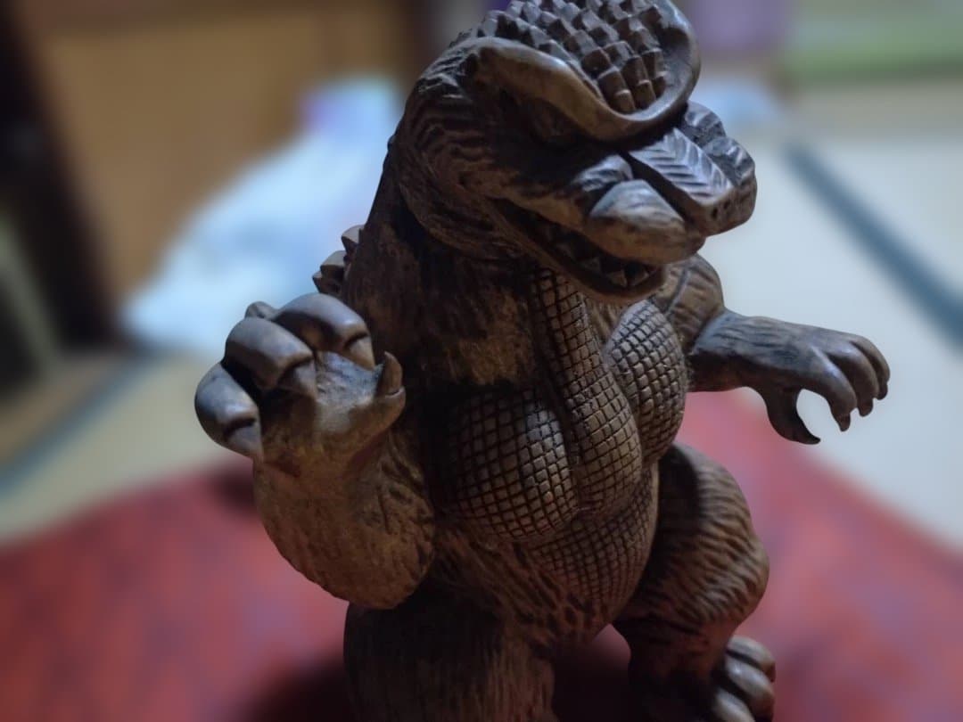ゴジラ　木彫り　彫刻　アンティーク