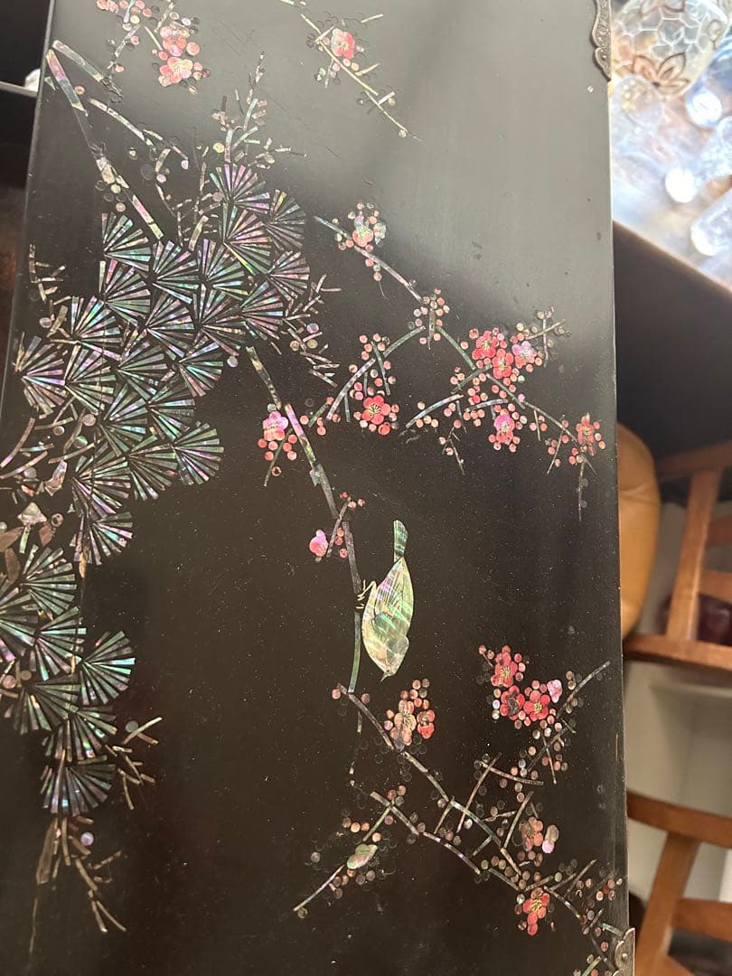 ② 螺鈿細工　小箪笥　アンティーク　難あり