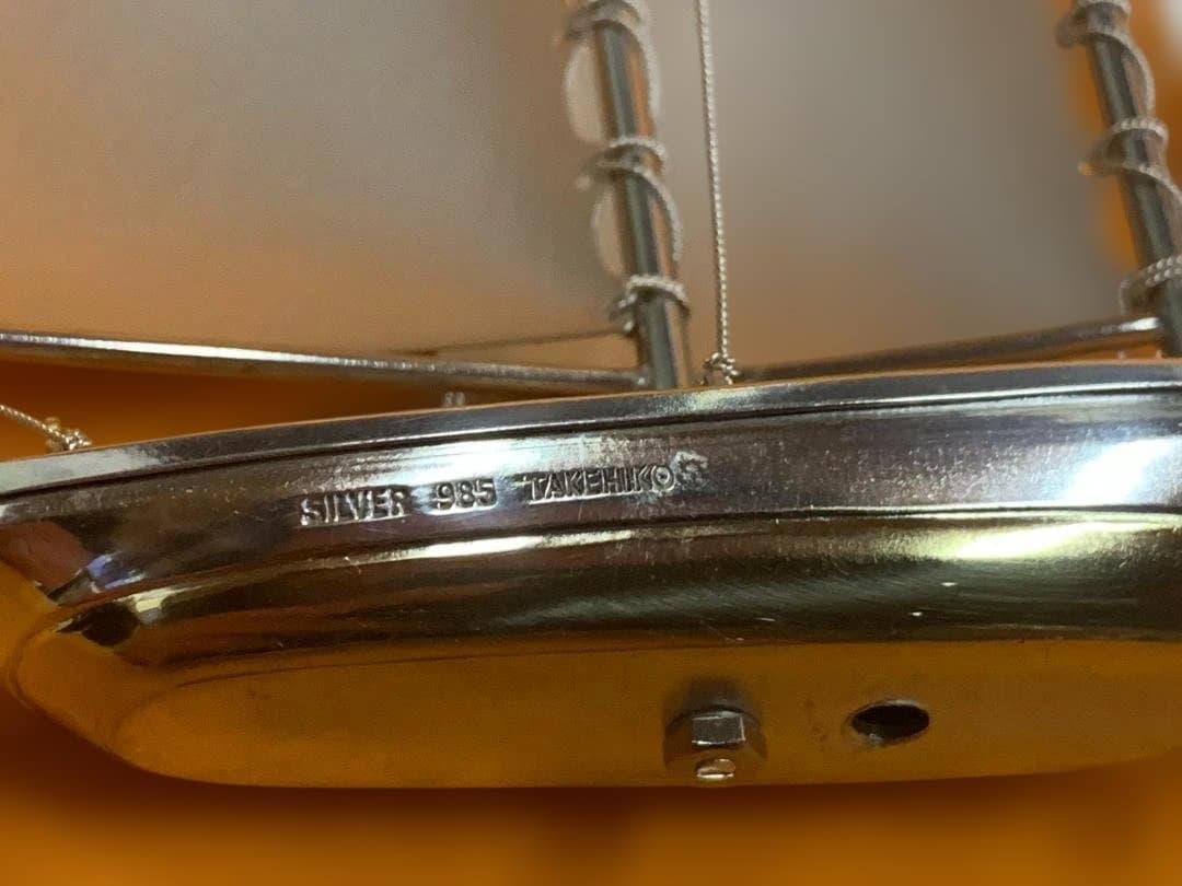 武比古　銀製　帆船　シルバー985　重量72g