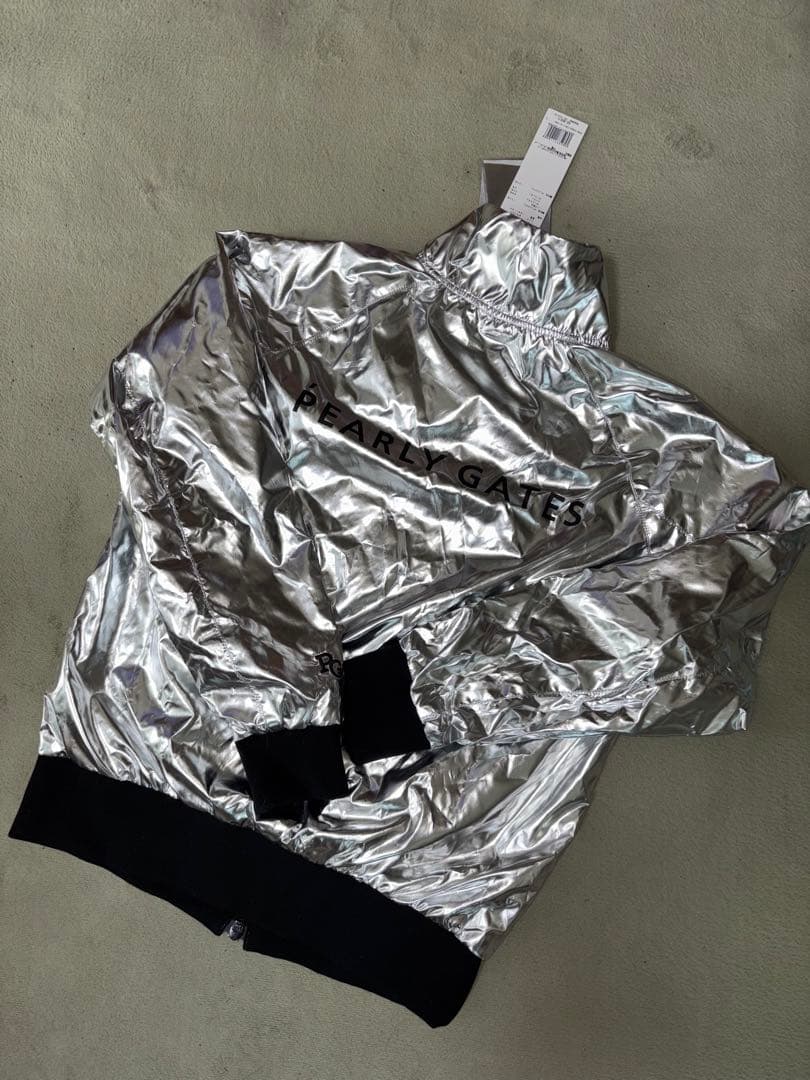 （新品）パーリーゲイツ、プラチナシルバー、ジップジャケット、ブルゾン、サイズ0