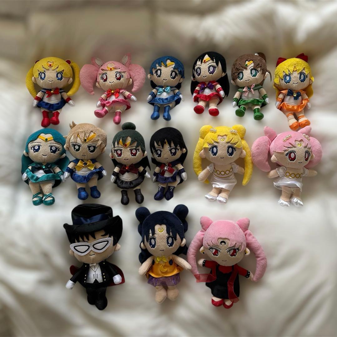 【美品】セーラームーン 20周年 miniぬいぐるみクッション 15体セット