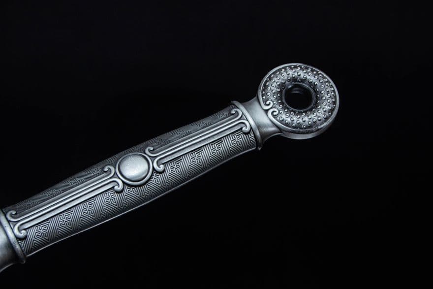 古兵器 武具　刀装具　日本刀　模造刀 居合刀 青隠環首幅刃唐剣