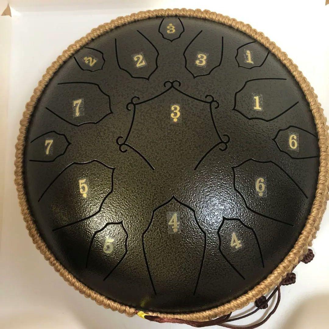 スチールタングドラム　31cm 15音　アンティークブロンズ　Dキー