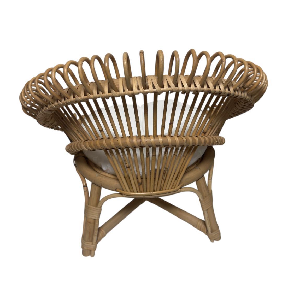 オルネコ・クッション付きラタンチェア