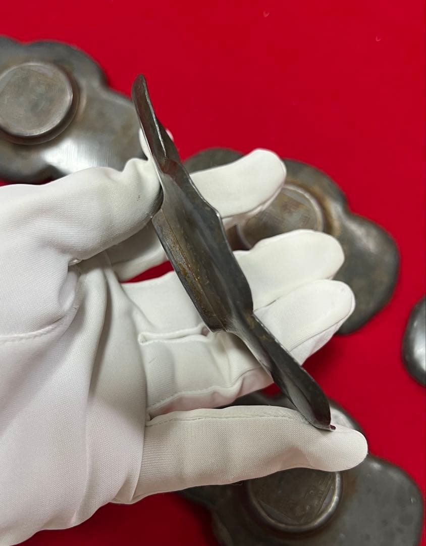 中国美術 古錫 細密彫刻 前門外楳市街永明成 托子セット　茶道具