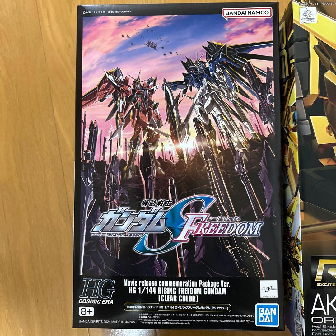 RGアカツキガンダム & HGライジングフリーダムガンダムセット