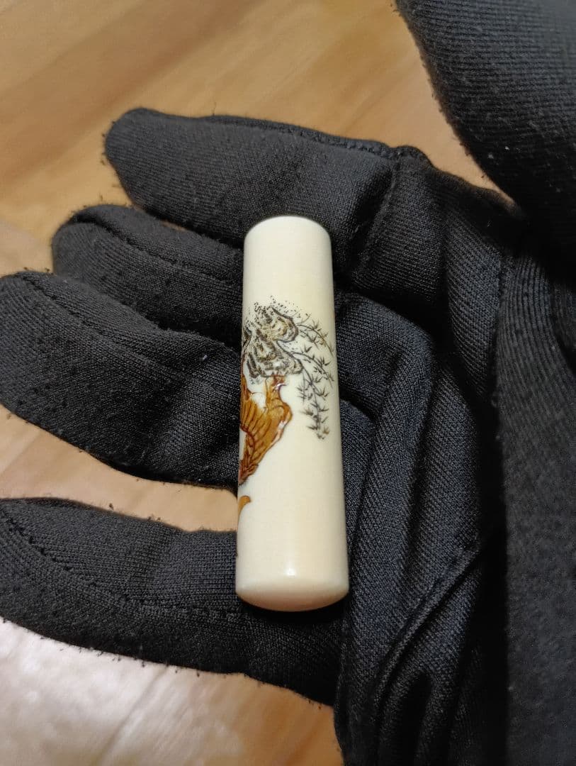 象嵌 印材 在銘印材 象嵌 印鑑 蒔絵 象嵌細工 虎 干支 芝山象嵌 輝生