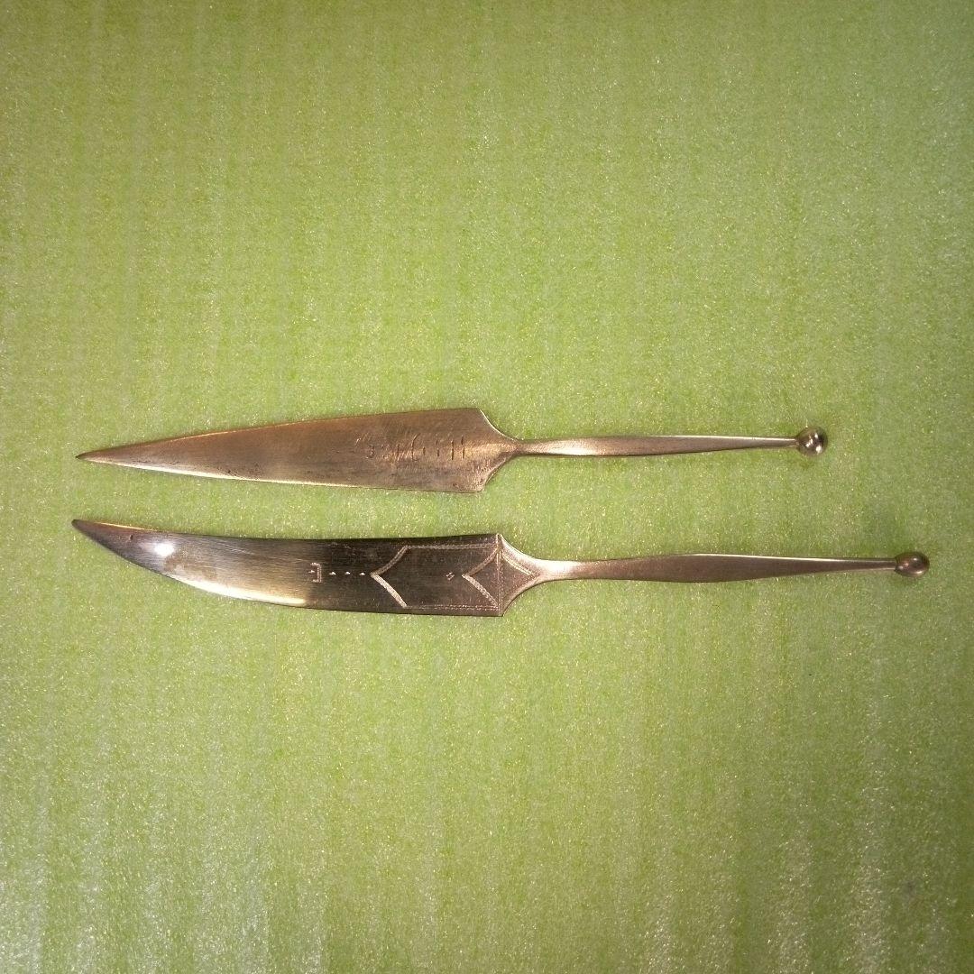 ニジェール？　錫製？　ペーパーナイフ　レア　希少　2本セット　アンティーク
