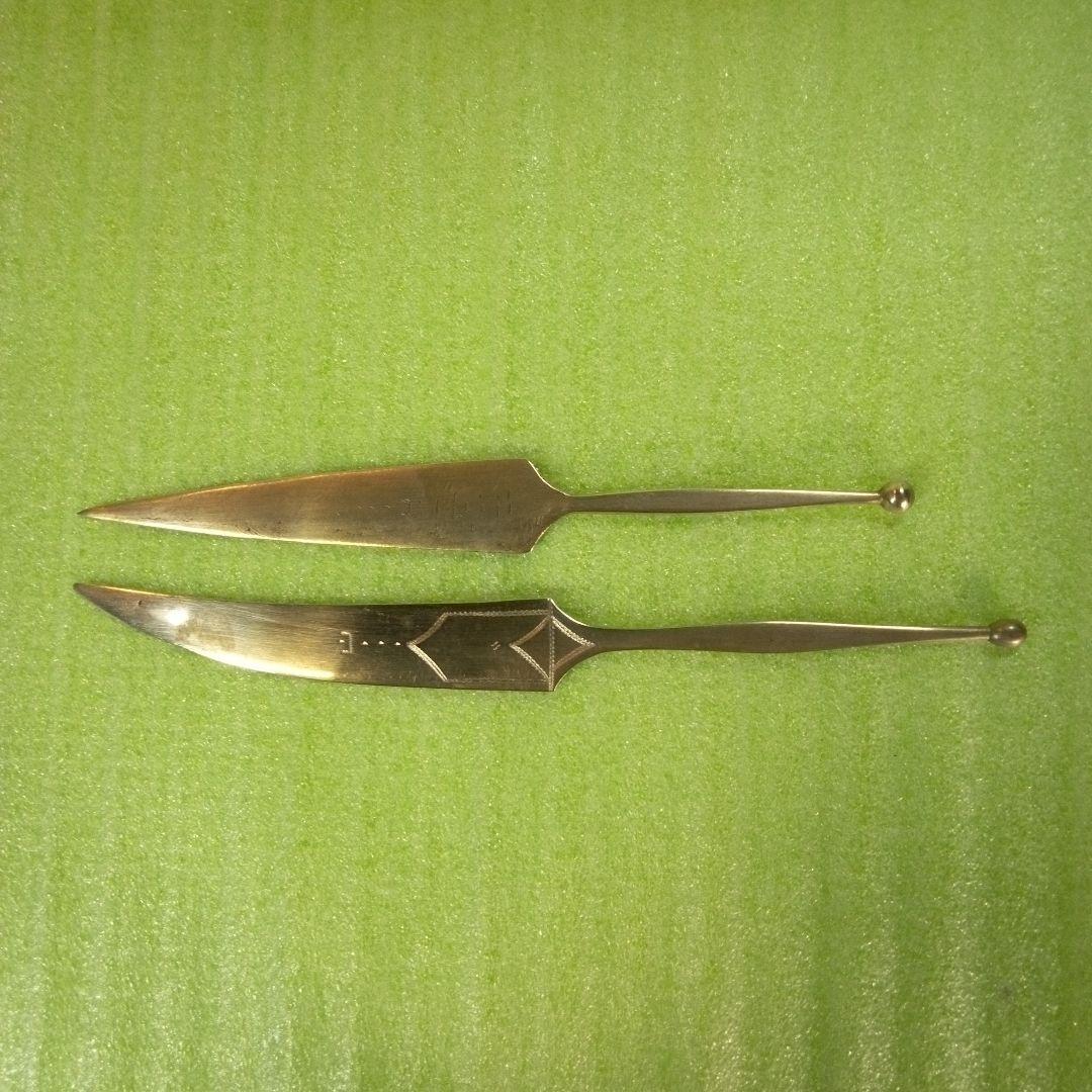 ニジェール？　錫製？　ペーパーナイフ　レア　希少　2本セット　アンティーク