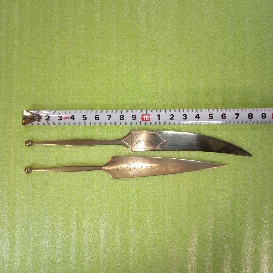 ニジェール？　錫製？　ペーパーナイフ　レア　希少　2本セット　アンティーク