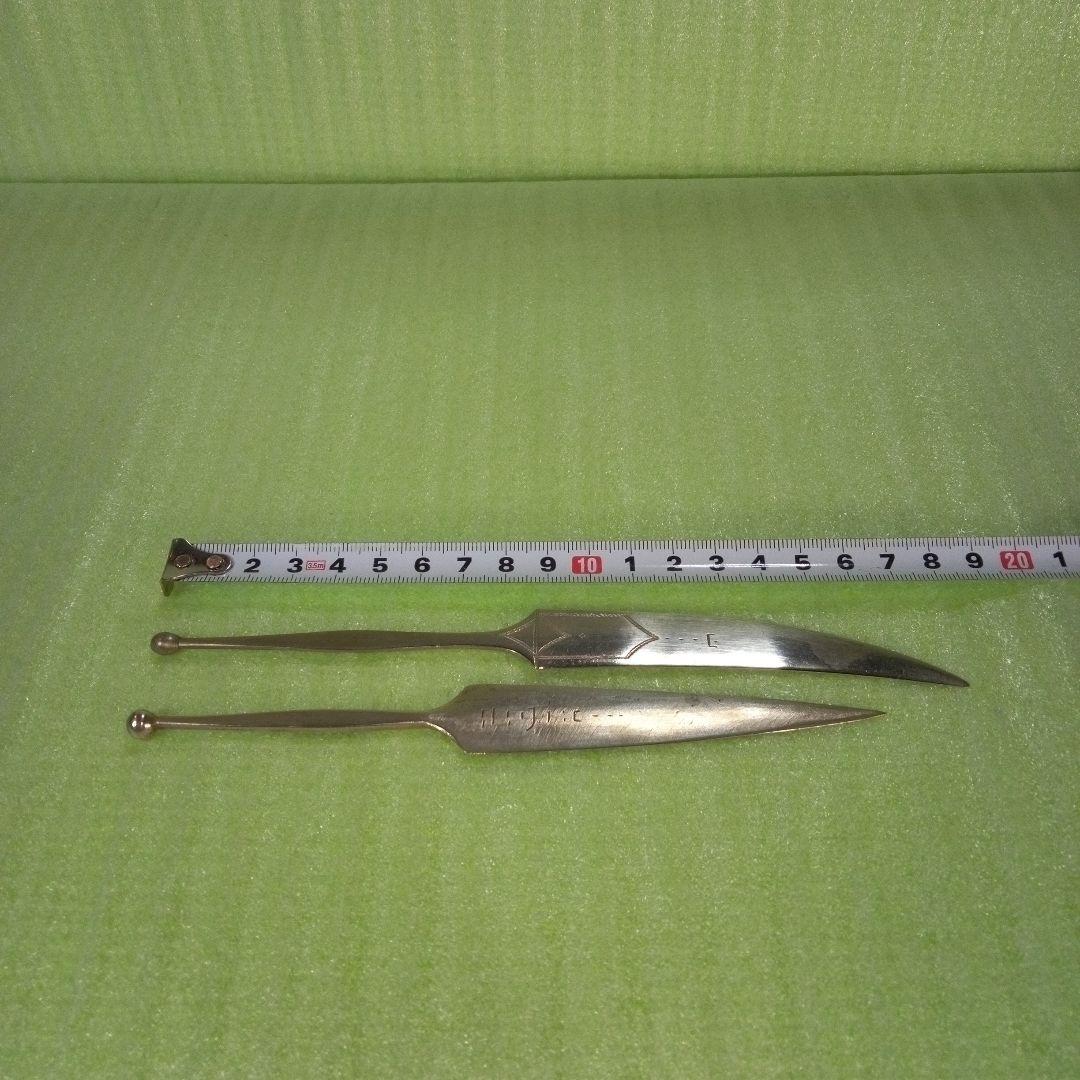 ニジェール？　錫製？　ペーパーナイフ　レア　希少　2本セット　アンティーク