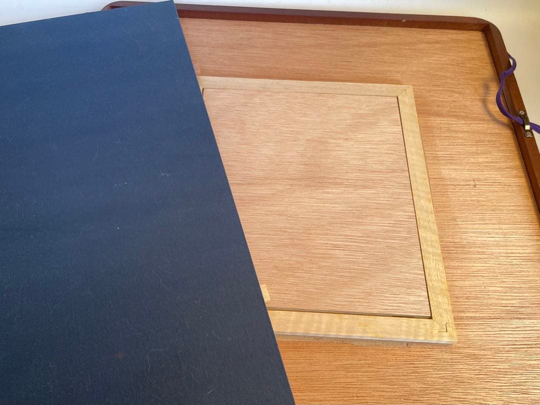 与謝野晶子　未発表？　あしたより雪のふれども母牛の　直筆　肉筆　短歌　色紙　額入