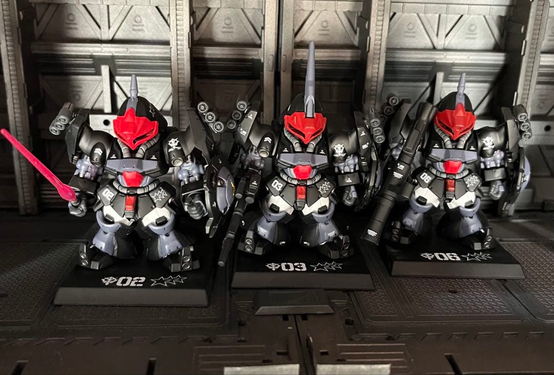 ガンダムコンバージ　黒い3連星　ヤクトドーガ　リペイント