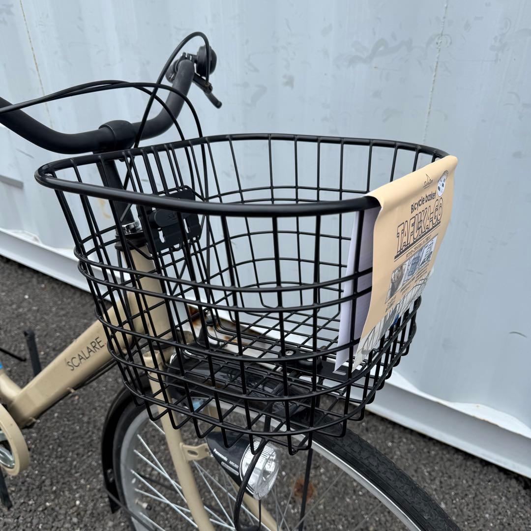 【都内/千葉引取】街乗り用自転車 27インチ カゴ/鍵/オートライト/6段変速付