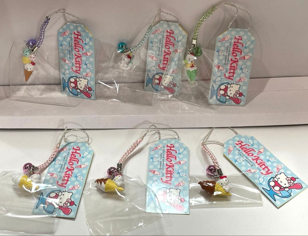 日*1様 ハローキティ 根付 ストラップ　アイスシリーズ　6種
