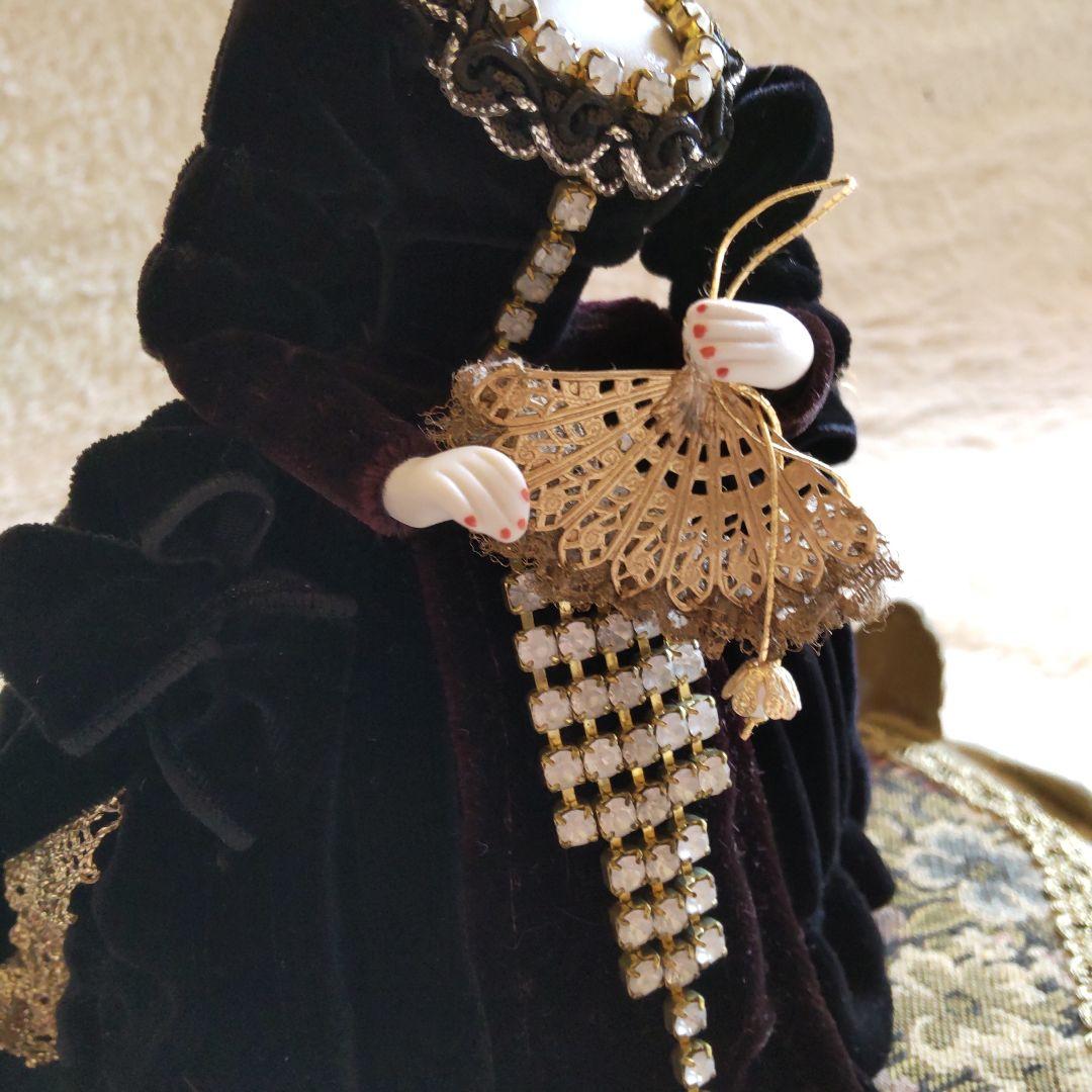 【希少品♥スキヨ人形研究所】リボンマーク BRK184 貴婦人 アンティーク