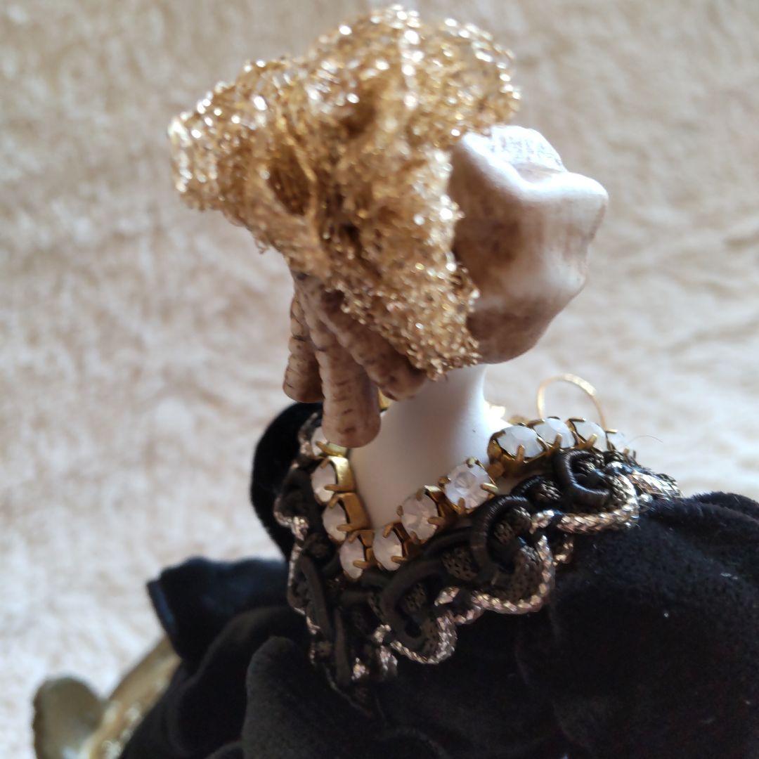 【希少品♥スキヨ人形研究所】リボンマーク BRK184 貴婦人 アンティーク