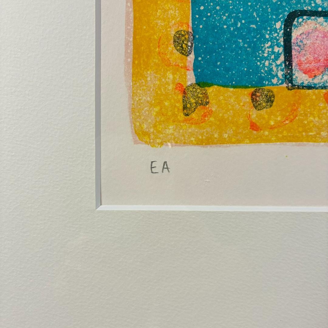 美品 ポール・アイズピリ「青い蝶」リトグラフ 直筆サイン入 人気画家 パリ画壇