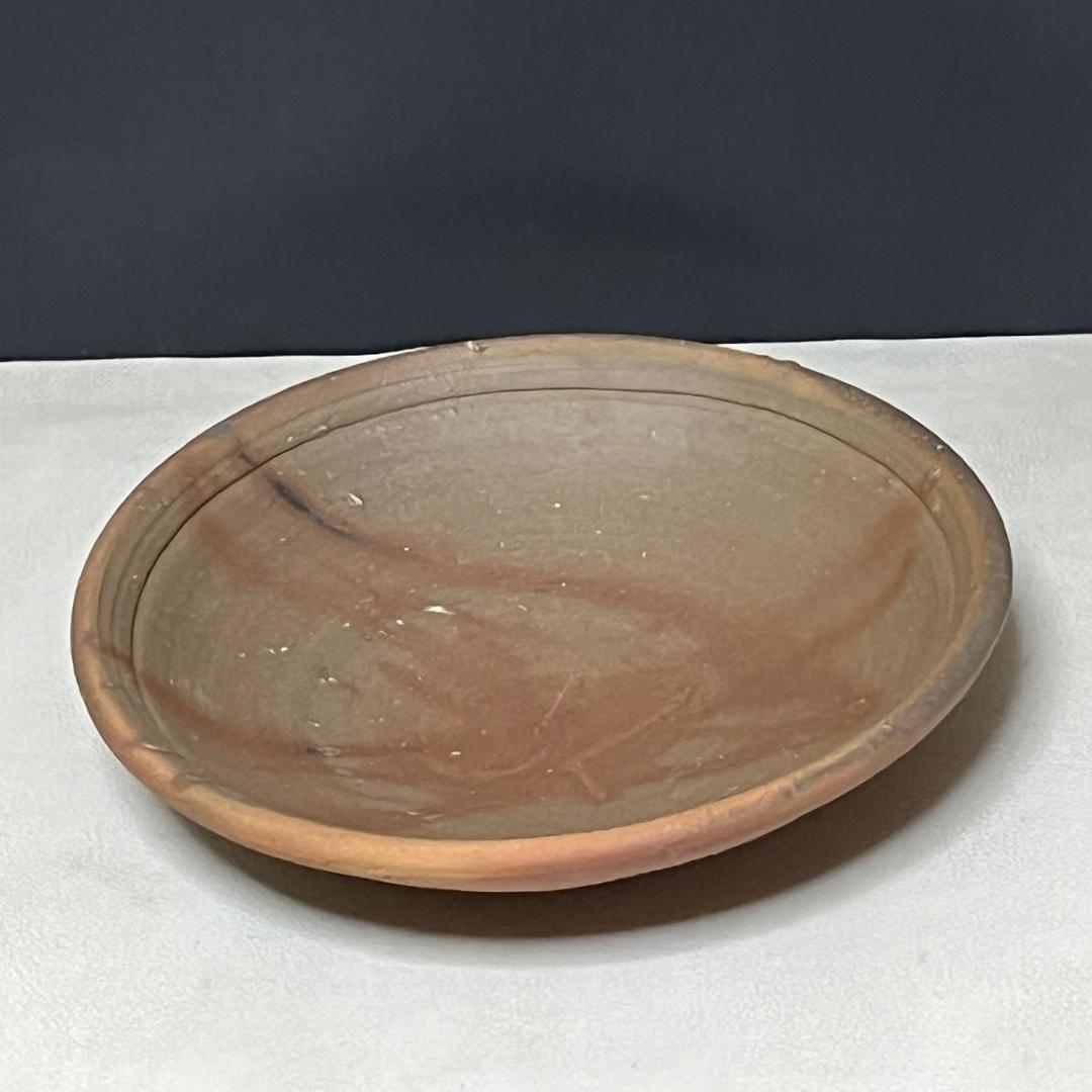 藤原啓 備前焼 緋襷 (ひだすき) 皿 共箱 人間国宝 【k2994】