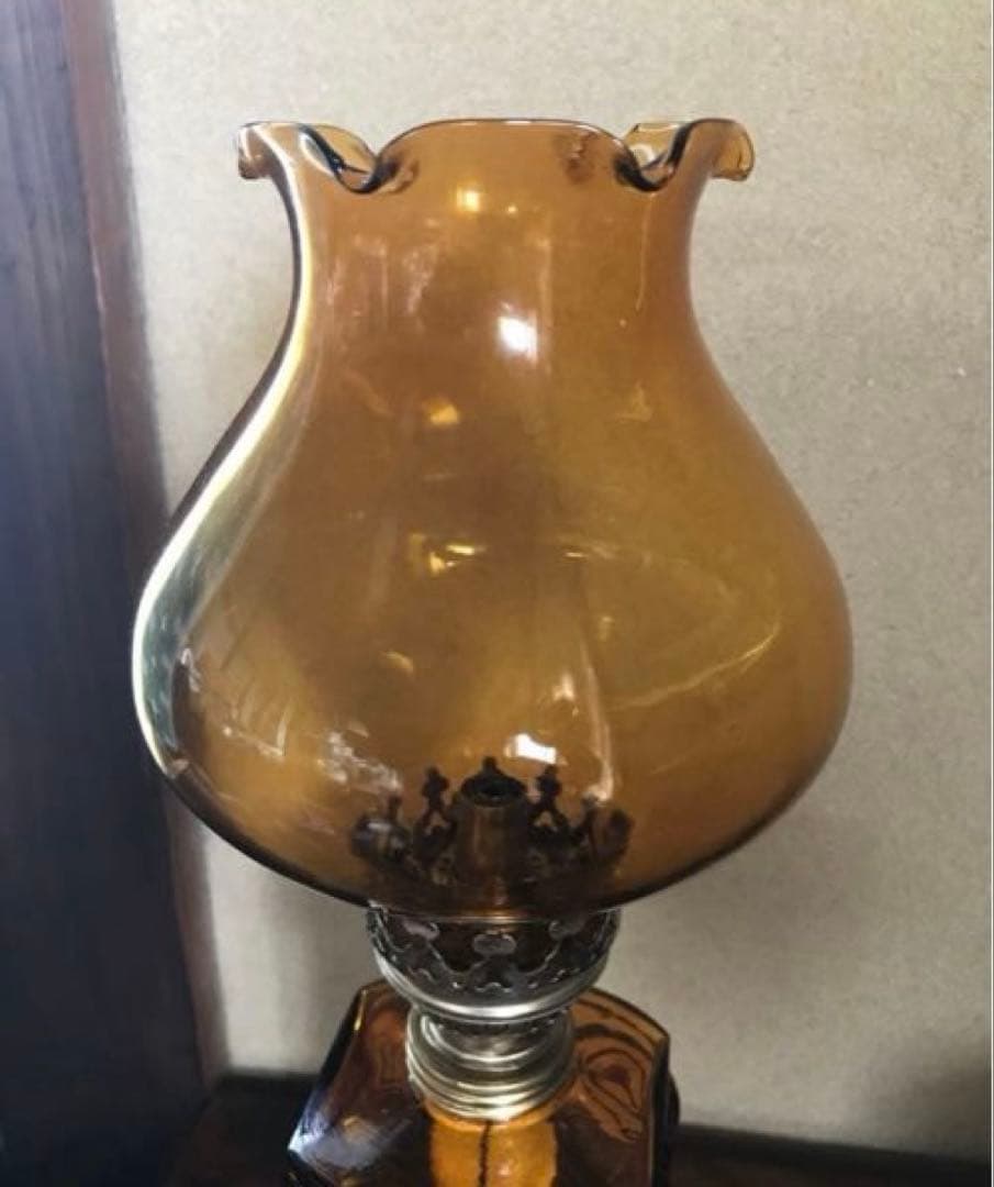 美品　北一ガラス　ランプ　ヴィンテージ　オイルランプ　アルコールランプ
