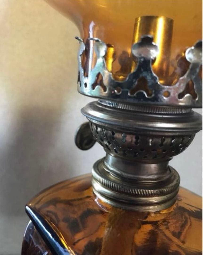 美品　北一ガラス　ランプ　ヴィンテージ　オイルランプ　アルコールランプ