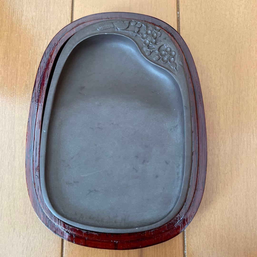 端渓硯　梅刻硯　すずり　宋坑　彫花硯　硯
