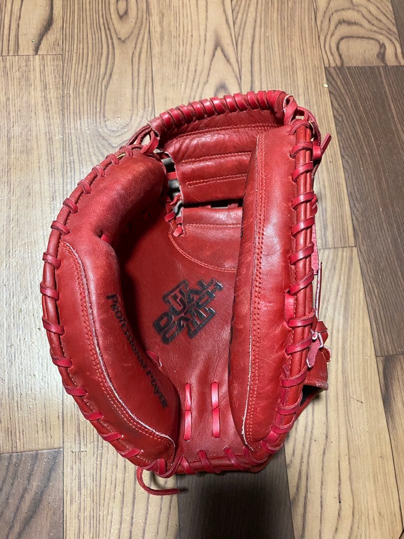 ZETT キャッチャーミット　左　レッド BRCB3412