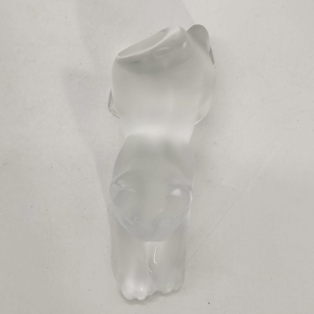 LALIQUE ラリック 伸びする猫 ガラス 置物 オブジェ