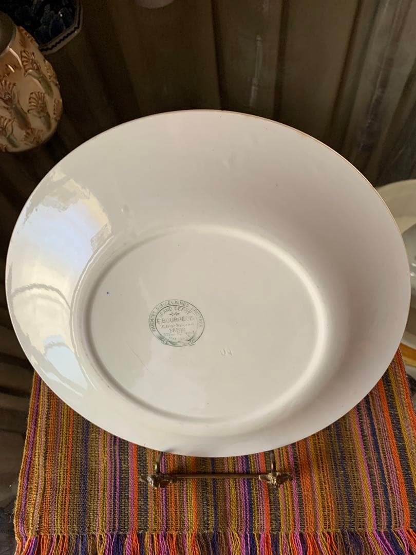 フランス製アンティーク　超美品！シズノワリ手書きのお皿！良く書けてます！