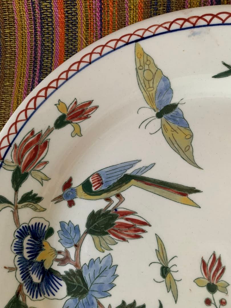 フランス製アンティーク　超美品！シズノワリ手書きのお皿！良く書けてます！