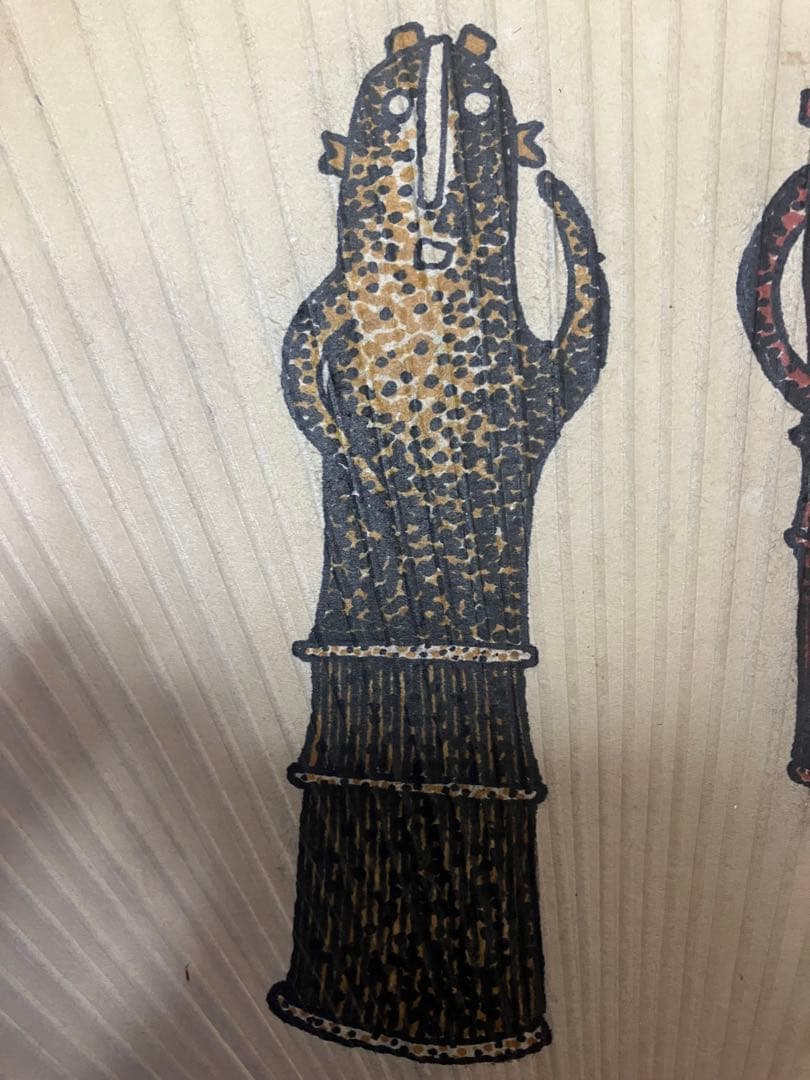 手描き　うちわ　絵画作品　（作家不詳/真作保証なし）