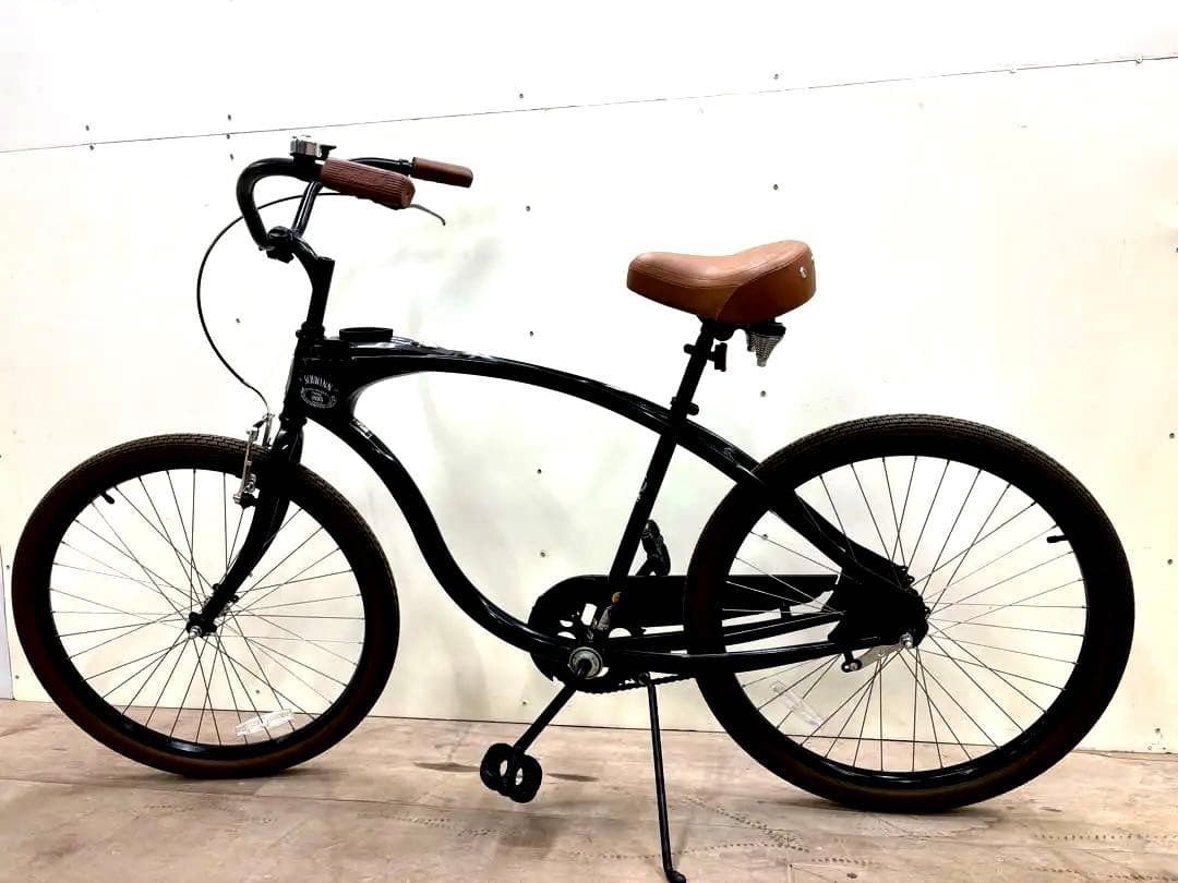 クラシッククルーザー 自転車 26インチ ブラック