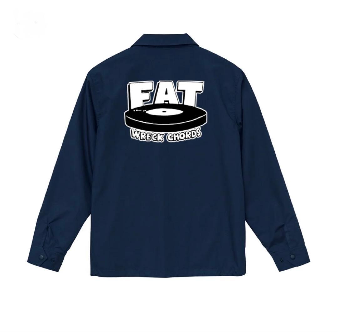 FAT WRECK CHORDS コーチジャケット　ネイビー　L 人気サイズ