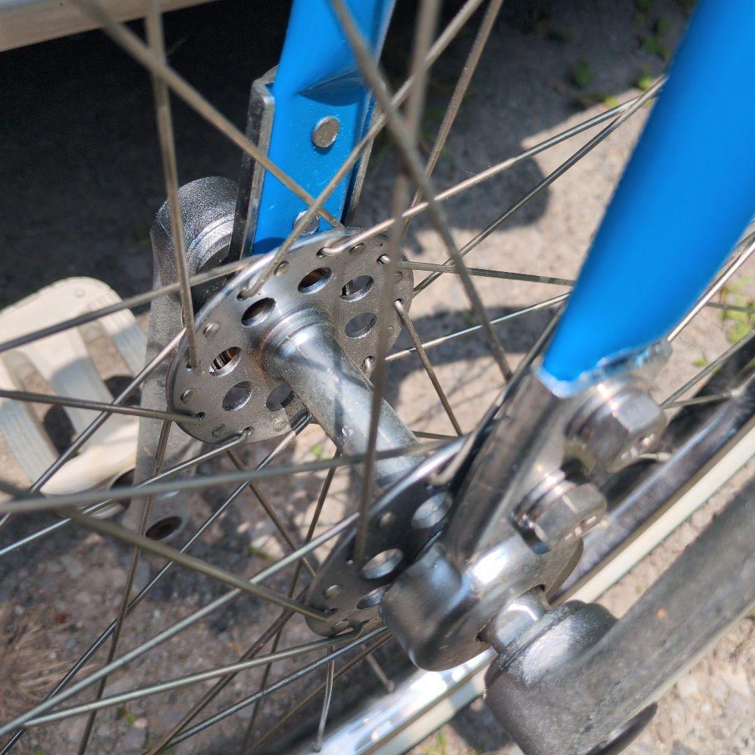 【値下げ】MIYATA 一輪車 フラミンゴ　青　ミヤタ　ブルーカラー　24インチ