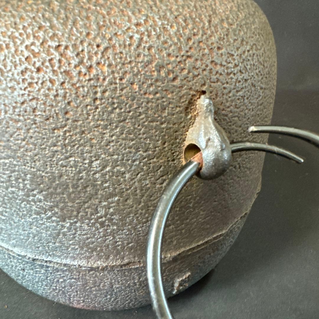 E823 送料無料　茶釜　山本閑浄　棗釜　茶道具　茶室　共箱