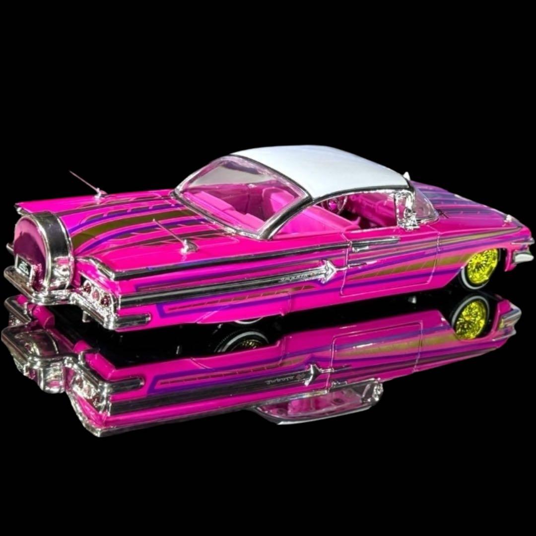 Jada Toys《 '60 シボレー インパラ ローライダー 桃 》 #開封品