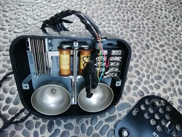 アンティーク ベルギー製 RTT 56　ダイヤル式黒電話