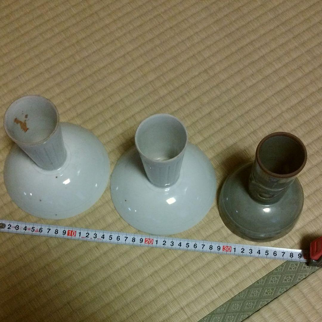 小森忍　文彬亭造　高台皿一対、青磁高台皿