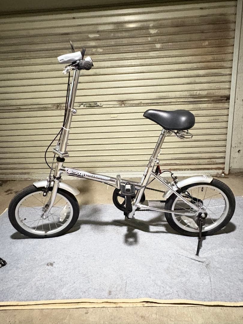 アウトドア 折りたたみ自転車 シルバー