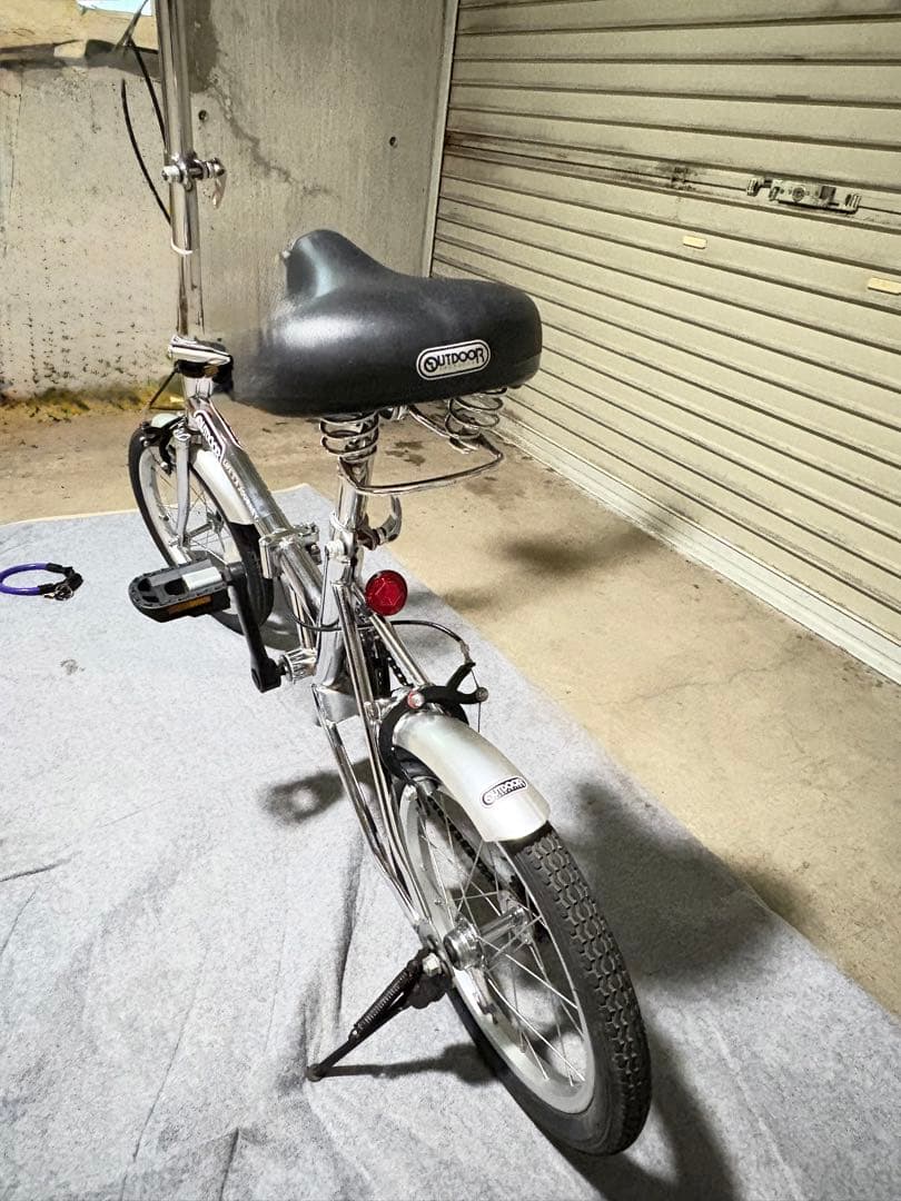 アウトドア 折りたたみ自転車 シルバー
