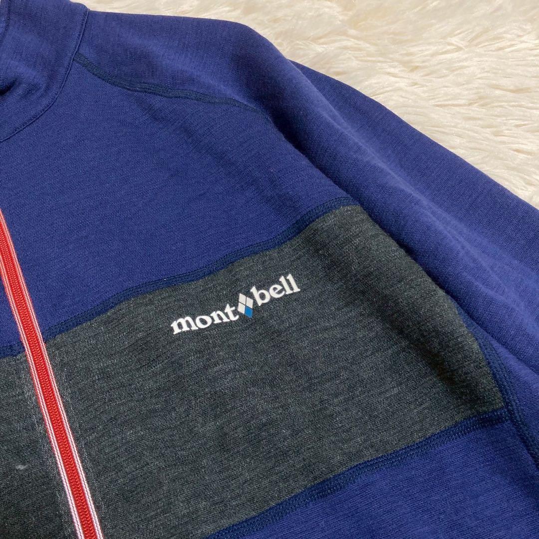 mont-bell メリノウールサイクルジャージ ネイビー L