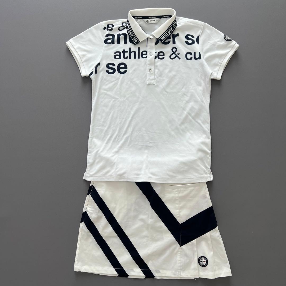 and per se アンパスィ　セットアップ　ロゴ　レディース　ゴルフ　LM