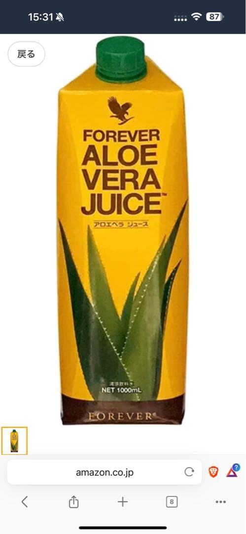 FOREVER アロエベラジュース 1L 6本入り