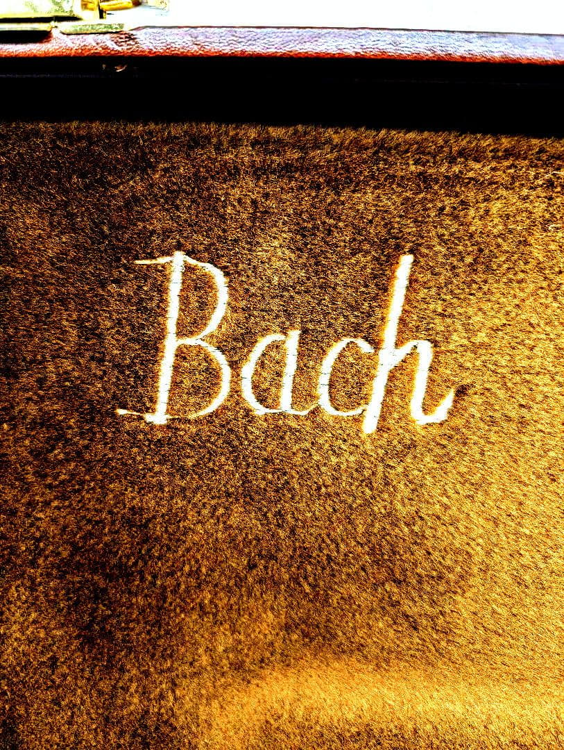 500円値下●Bach バッグ 本革風 希少トランペットシングルケース ブラウン