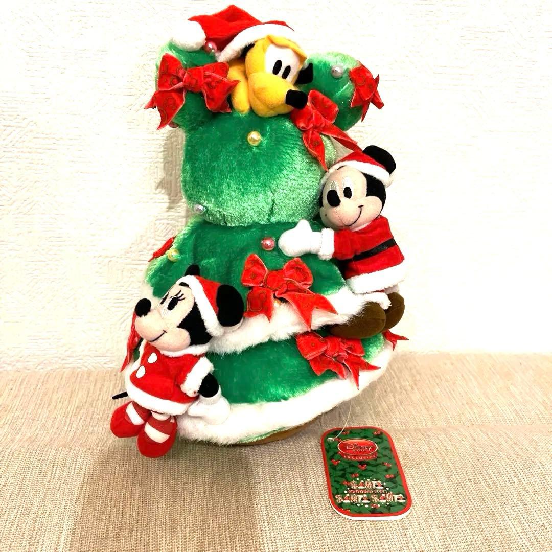 レア‼️希少タグ付きミッキープルートミニー クリスマスツリーぬいぐるみ2008年製